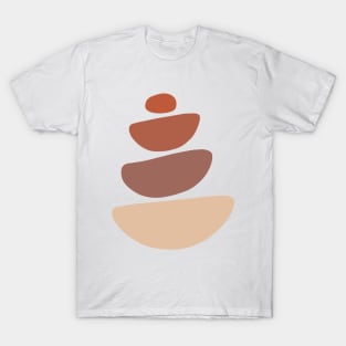 Pebbles Balance Zen Terracotta T-Shirt